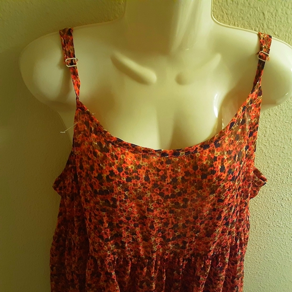 Torrid Pink Floral Top Adjustable Straps Size 3 Nwot - Picture 4 of 11